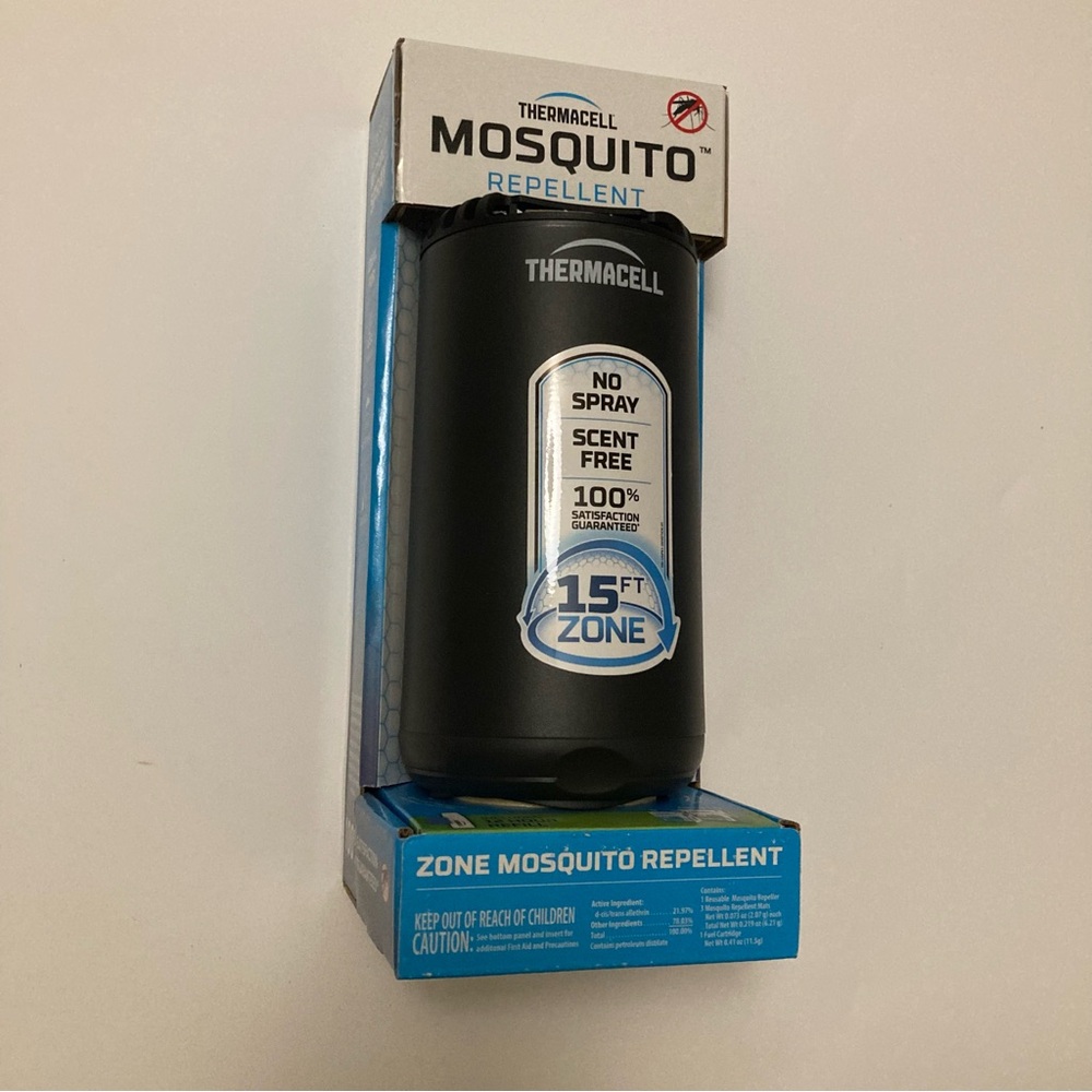 NWT NEW Thermacell Mosquito Repellent Device - Black 15 foot area of protection